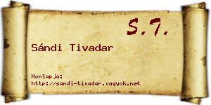 Sándi Tivadar névjegykártya